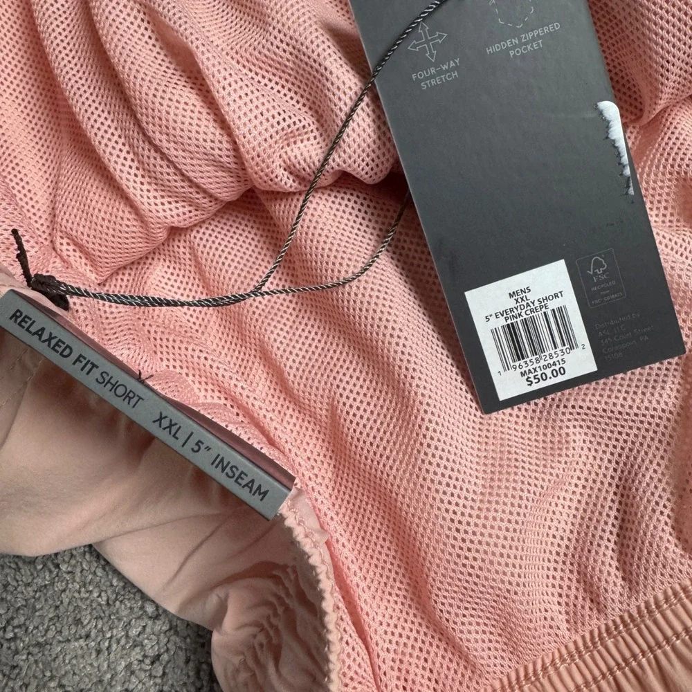 NWT VRST Men's XXL Pink 5" Inseam Every Day Shorts Stretch Mesh Lined - Picture 5 of 6